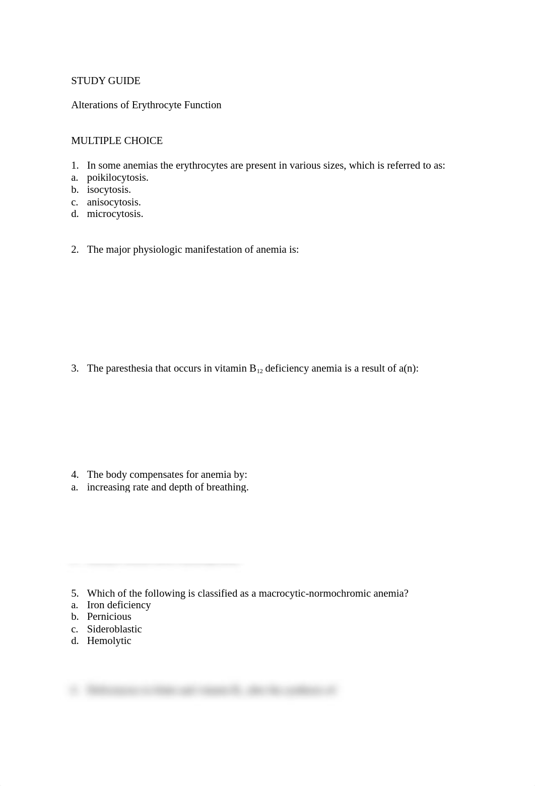 Alterations in Hematologic Function Study Guide.docx_datidz72nn6_page1