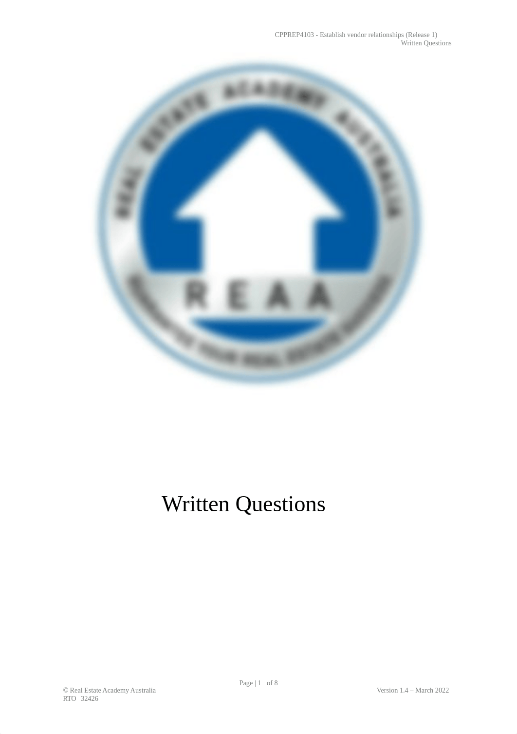 REAA - CPPREP4103 - Written Questions v1.4.docx_datjbqh0hzq_page1