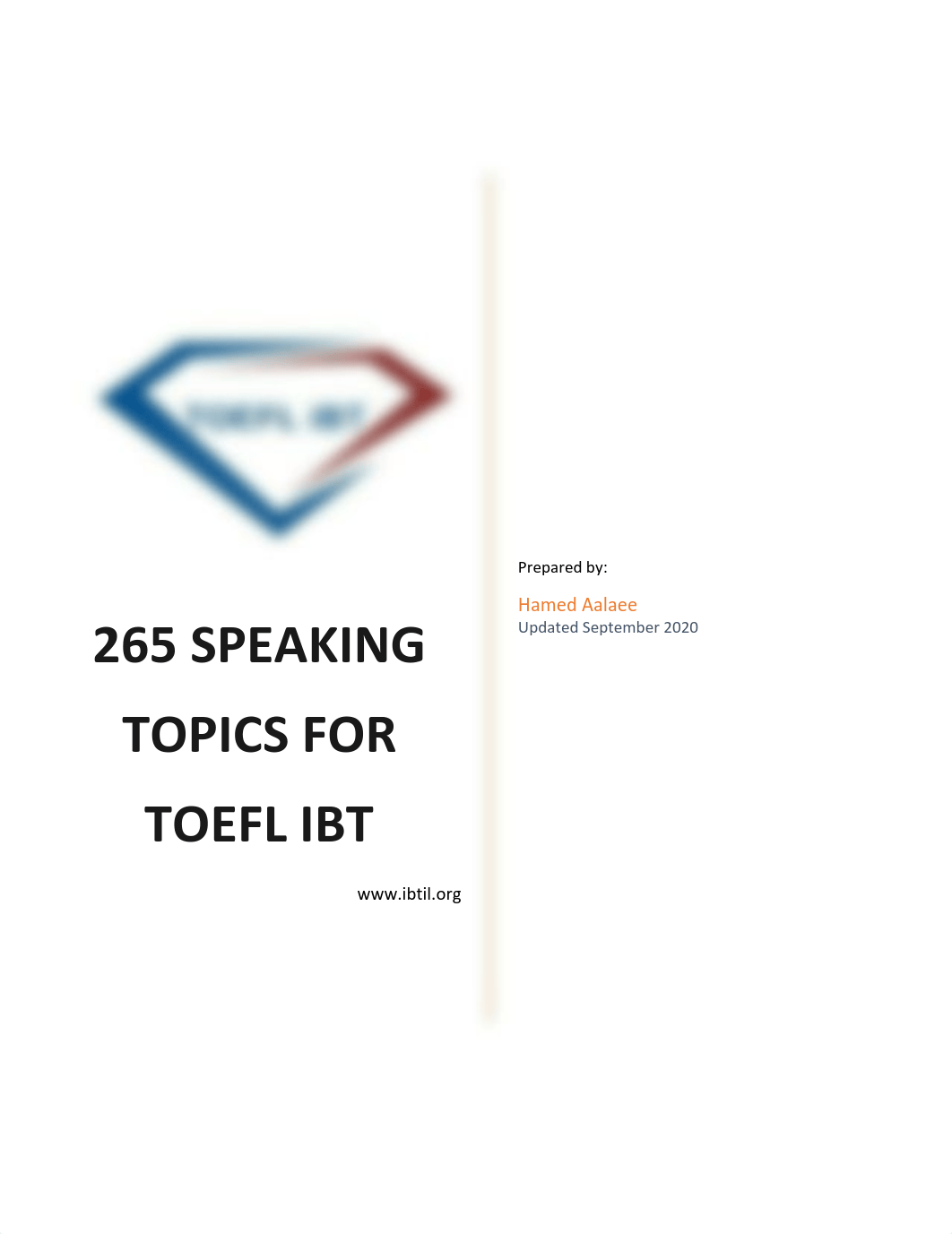 265 Speaking Topics for TOEFL iBT by www.ibtil.org.pdf_dattybrf7ei_page1