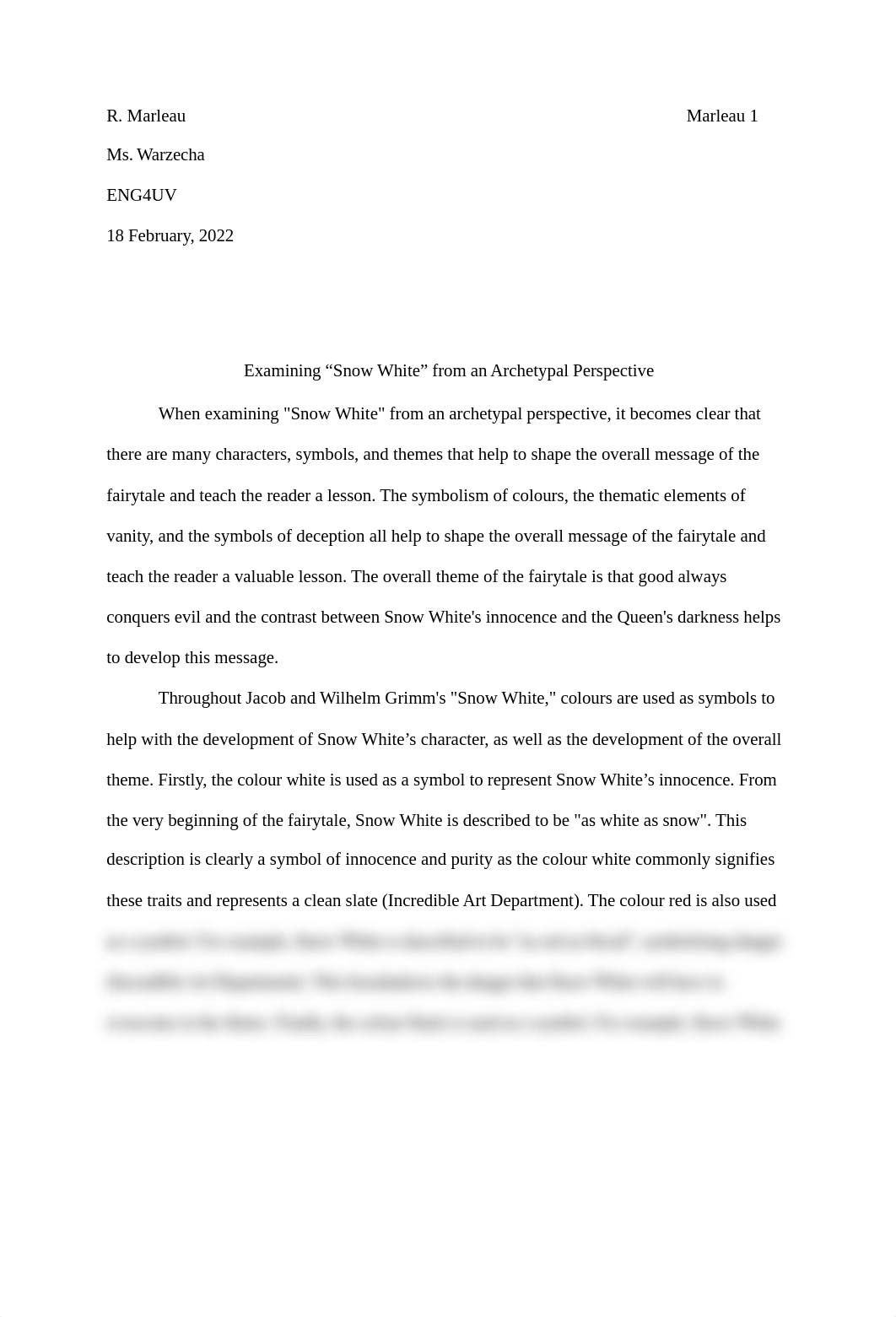 Snow White Mini Essay (1).docx_daugns58hvg_page1