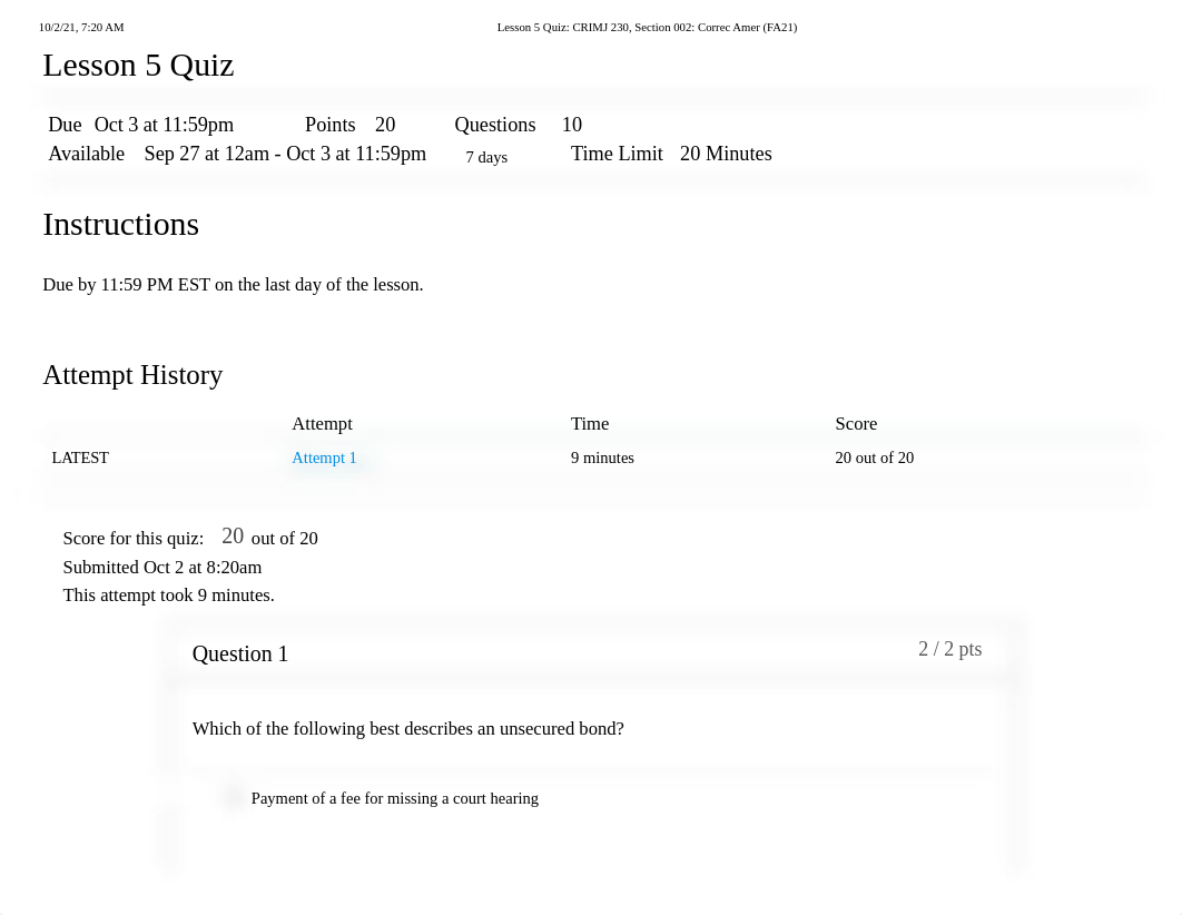 Lesson 5 Quiz_ CRIMJ 230, Section 002_ Correc Amer (FA21).pdf_dauj1y378vh_page1