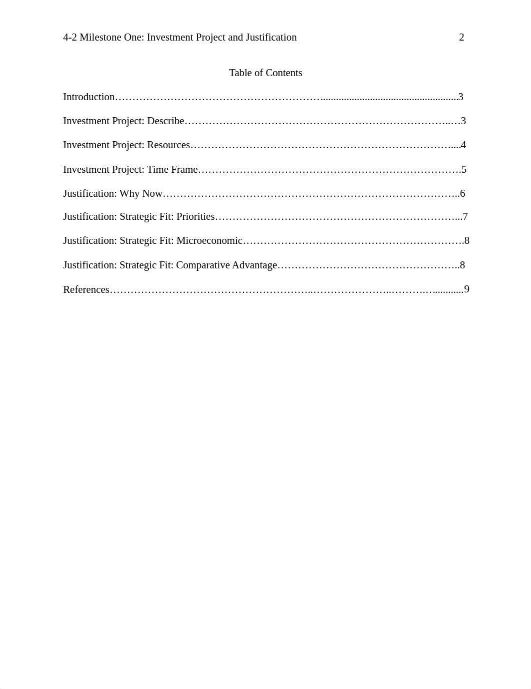 4-2 Milestone One-Investment Project and Justification.docx_daujlivt17e_page2