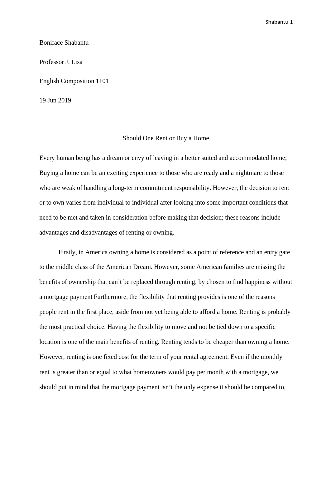 Renting or Owning a Home  (Compare and Contrast).docx_dauxzpzn09i_page1