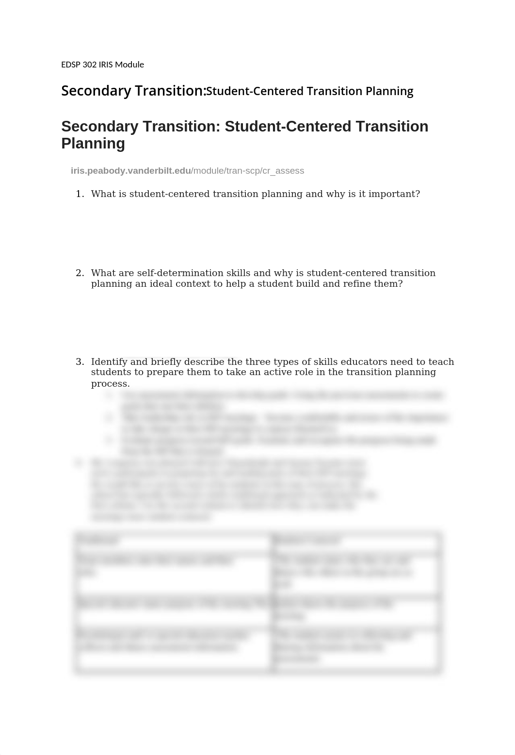 EDSP 302 IRIS Module Secondary Transition Student Centered Planning (1).docx_davbf61ox6n_page1