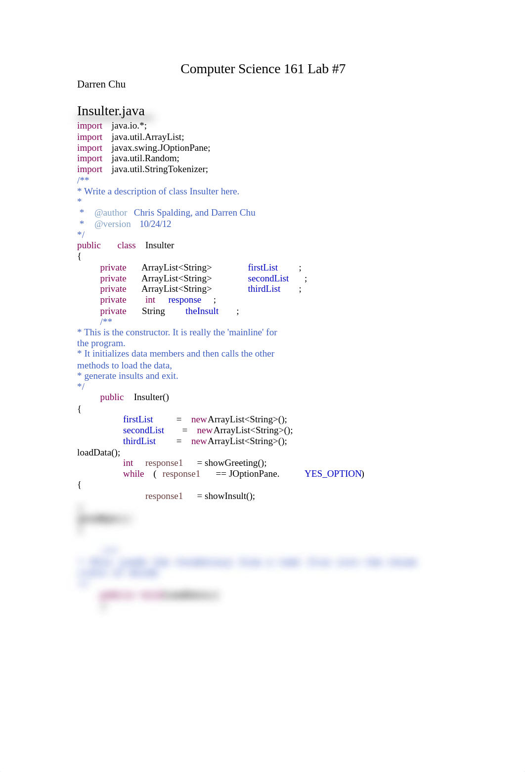 Computer Science 161 Lab 7_davli01d8rs_page1