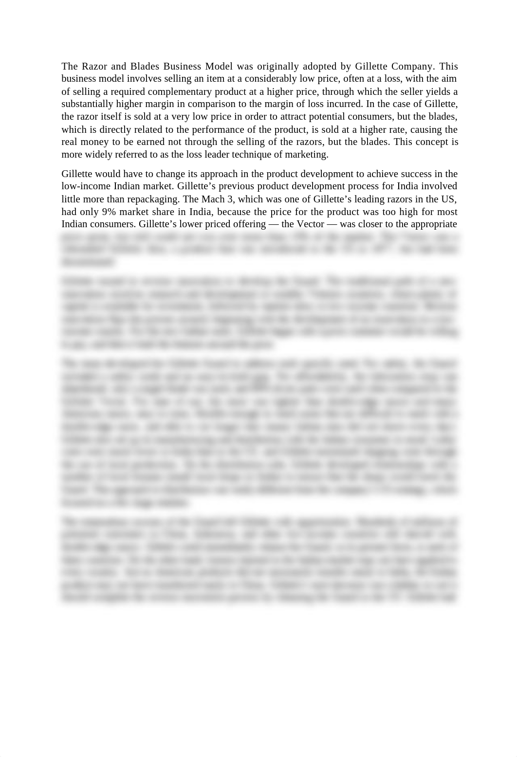 The Razor and Blades Business Model was originally adopted by Gillette Company.docx_daw28v8ruia_page1