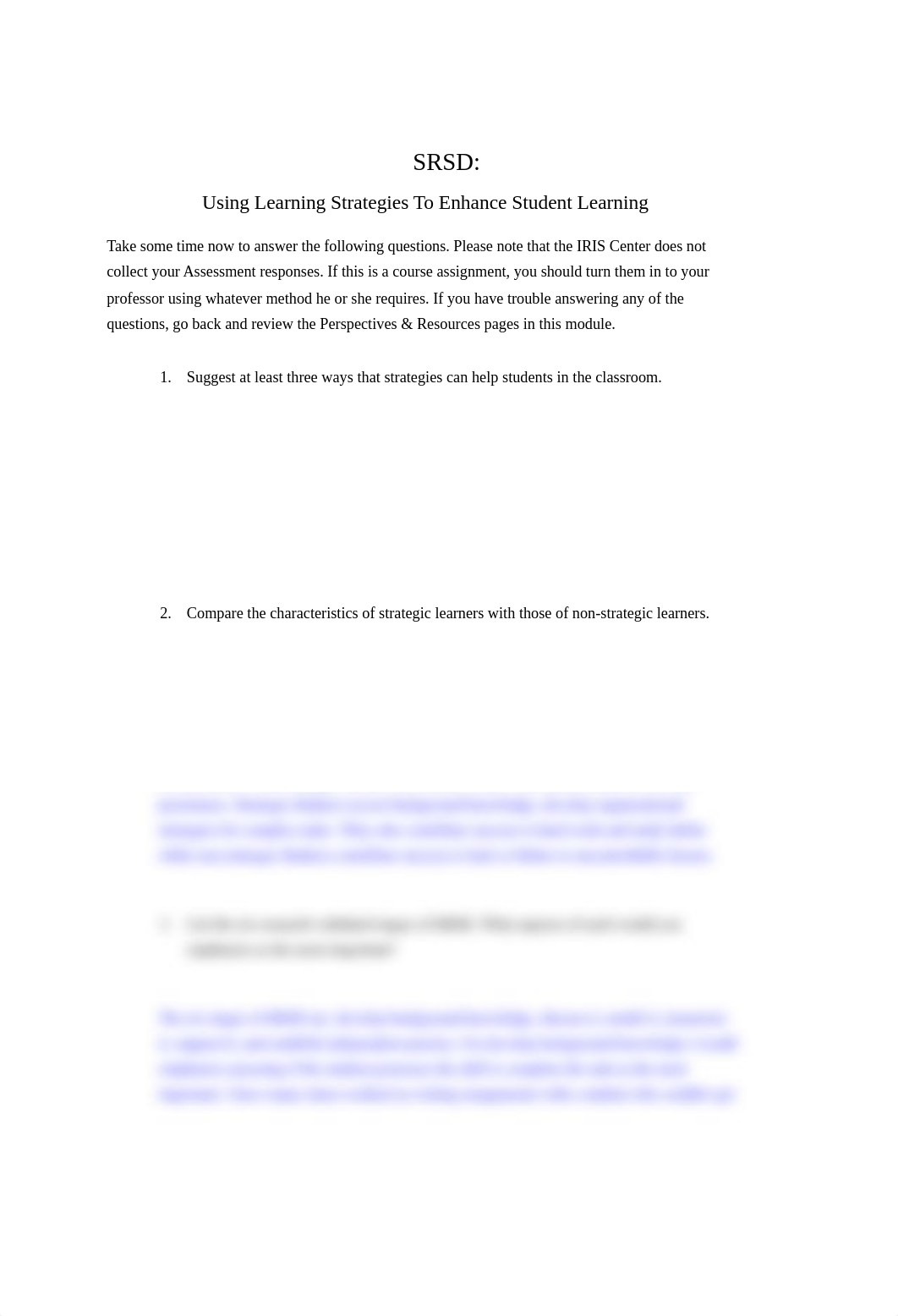 Iris SRSD_ Using Learning Strategies To Enhance Student Learning.docx_dawc7h0i51s_page1