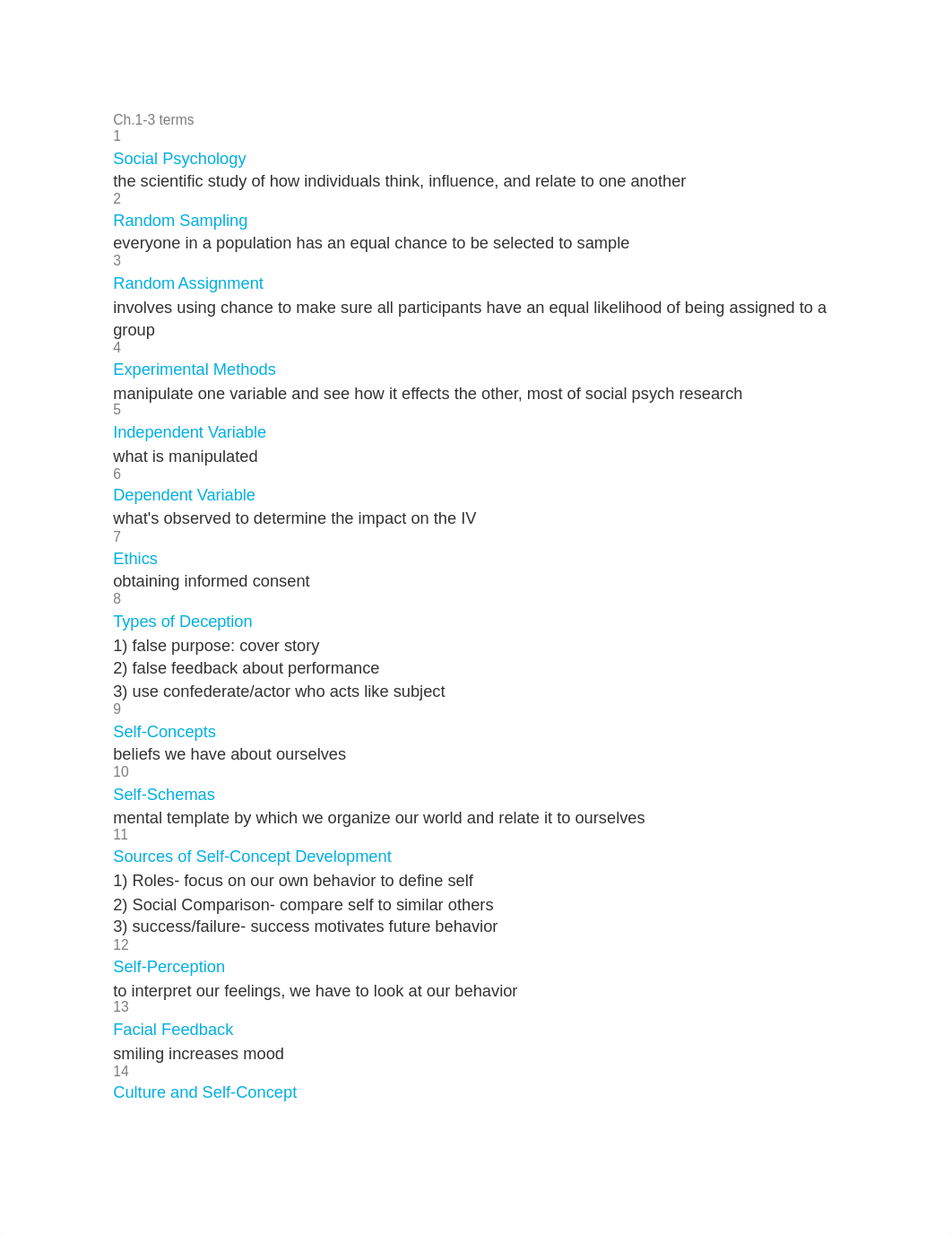 Rachel, Social Psychology, study guide Qs for exam 1_dawnk9ito56_page1