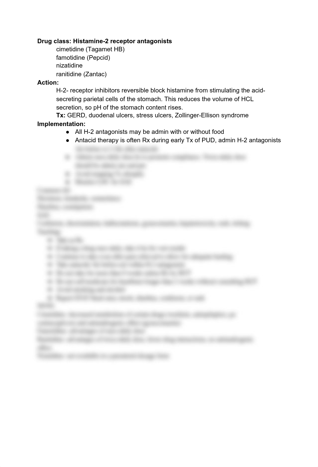 Ch. 32. Drugs used to treat gastroesophageal reflux and peptic ulcer disease.  Student notes..pdf_dax1oj0t2lf_page2