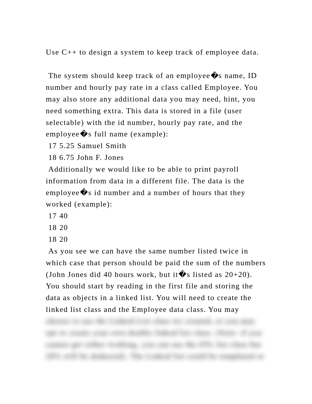 Use C++ to design a system to keep track of employee data. The s.docx_daybts71ild_page2