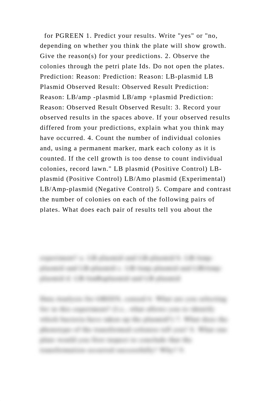 for PGREEN 1. Predict your results. Write yes or no, depending on.docx_dayrauj5sor_page2