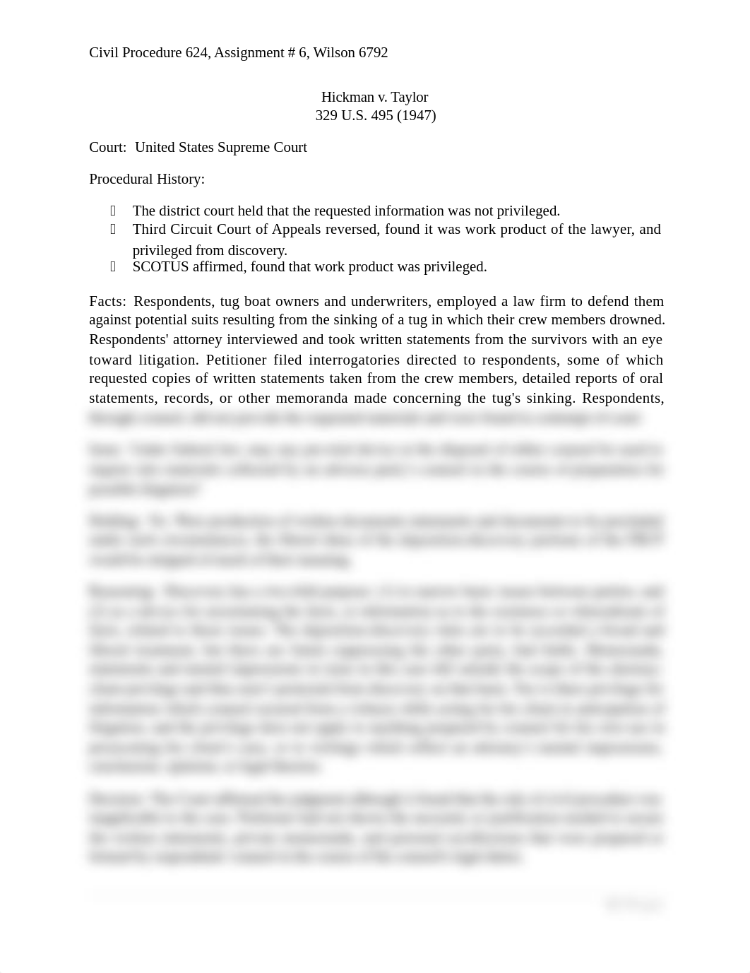 Civil Procedure 624, Assignment # 6, Wilson 6792.docx_daytbmwl1rc_page1