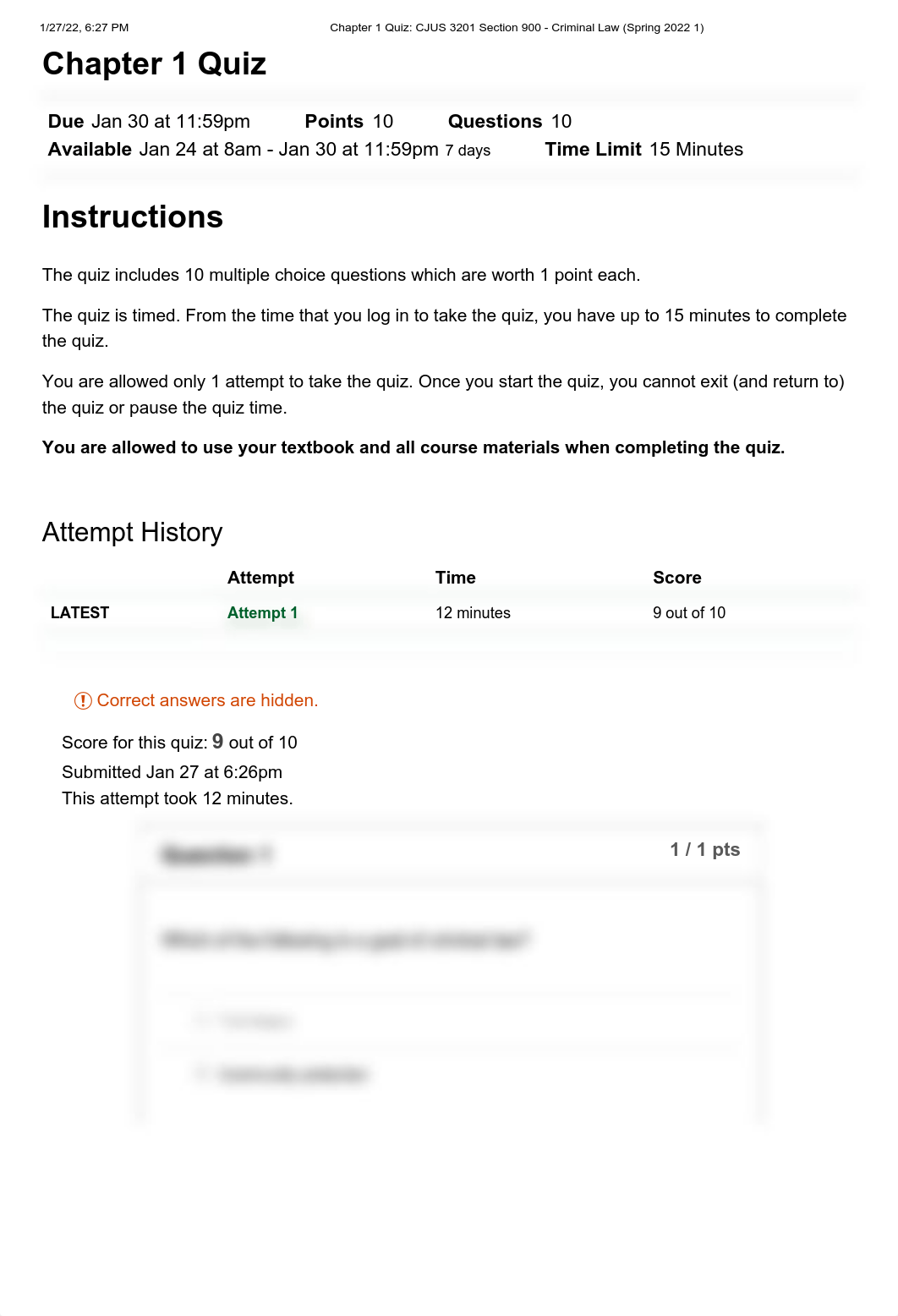 Chapter 1 Quiz_ CJUS 3201 Section 900 - Criminal Law  quiz 1.pdf_daz15bwkvn9_page1