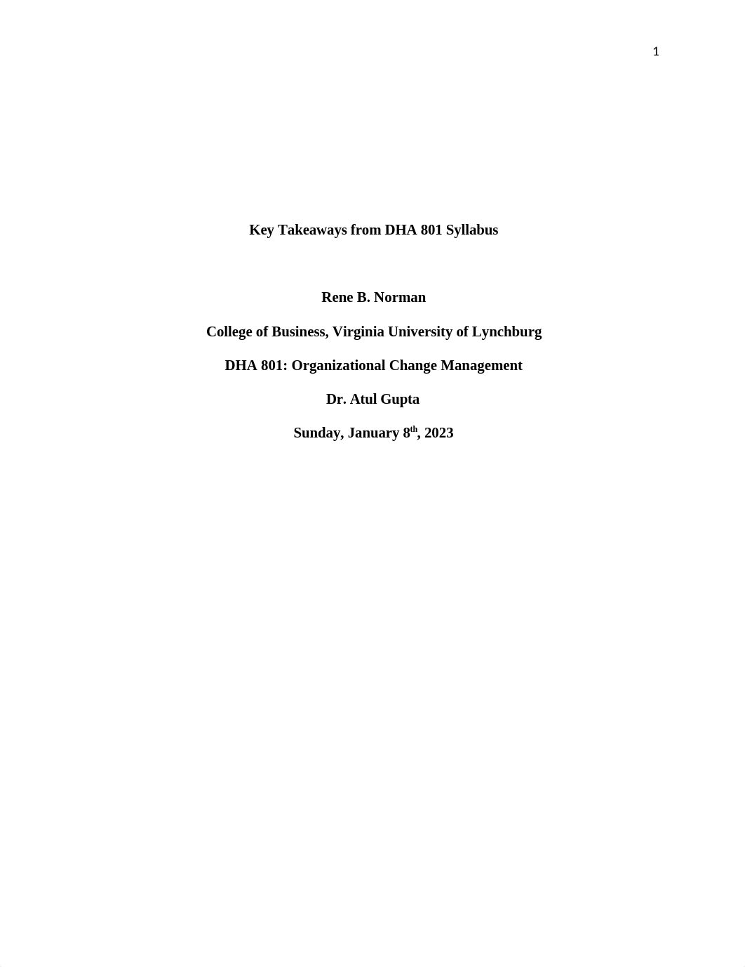 DHA 801 Key Takeaways from DHA 801 Syllabus.docx_daz2k20fx5t_page1