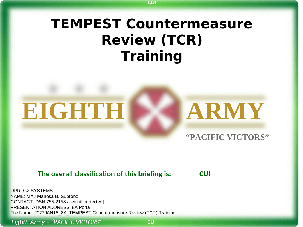 IN10 - 8A TEMPEST Countermeasure Review (TCR) Training.pptx_dazh5ucfms2_page1