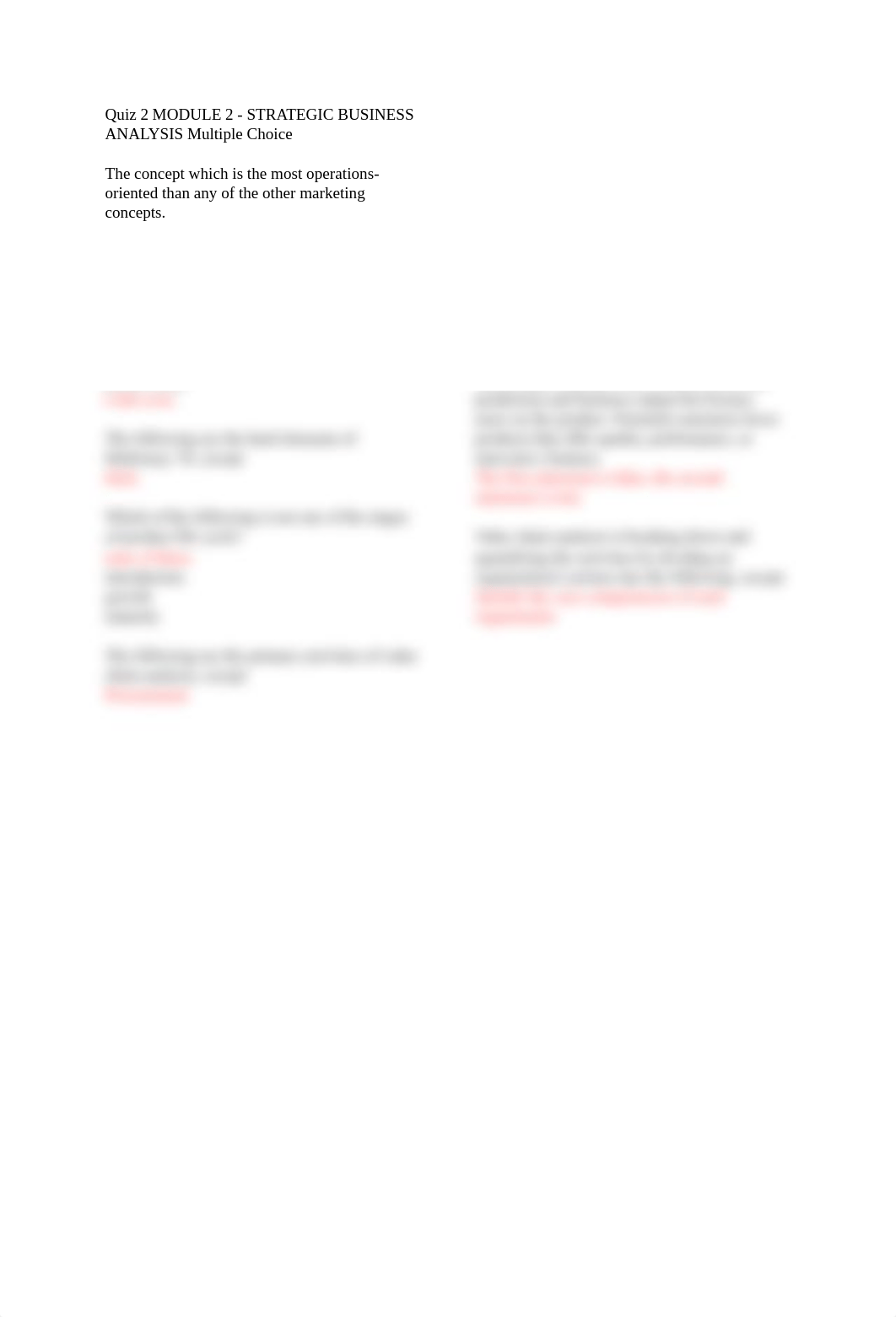 Quiz 2 MODULE 2 - STRATEGIC BUSINESS ANALYSIS Multiple Choice.pdf_dazicrco7ob_page1