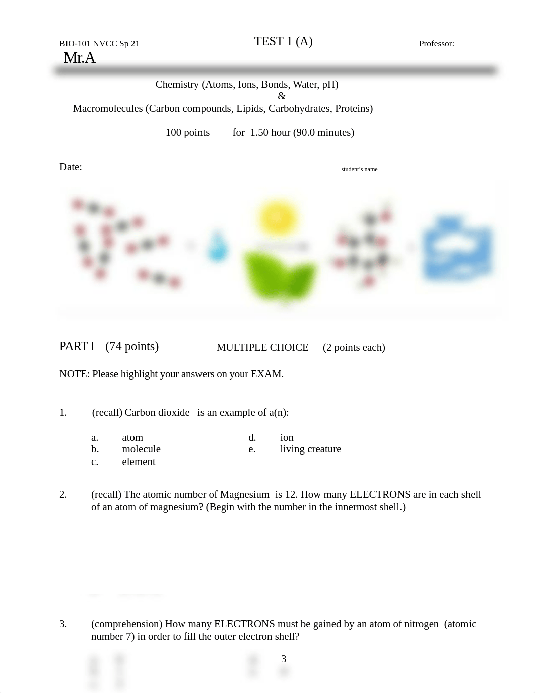 TEST 1 (A) 100pts Chem, Biochem BIO-101 NVCC Sp 21.docx_daznavk5eay_page1