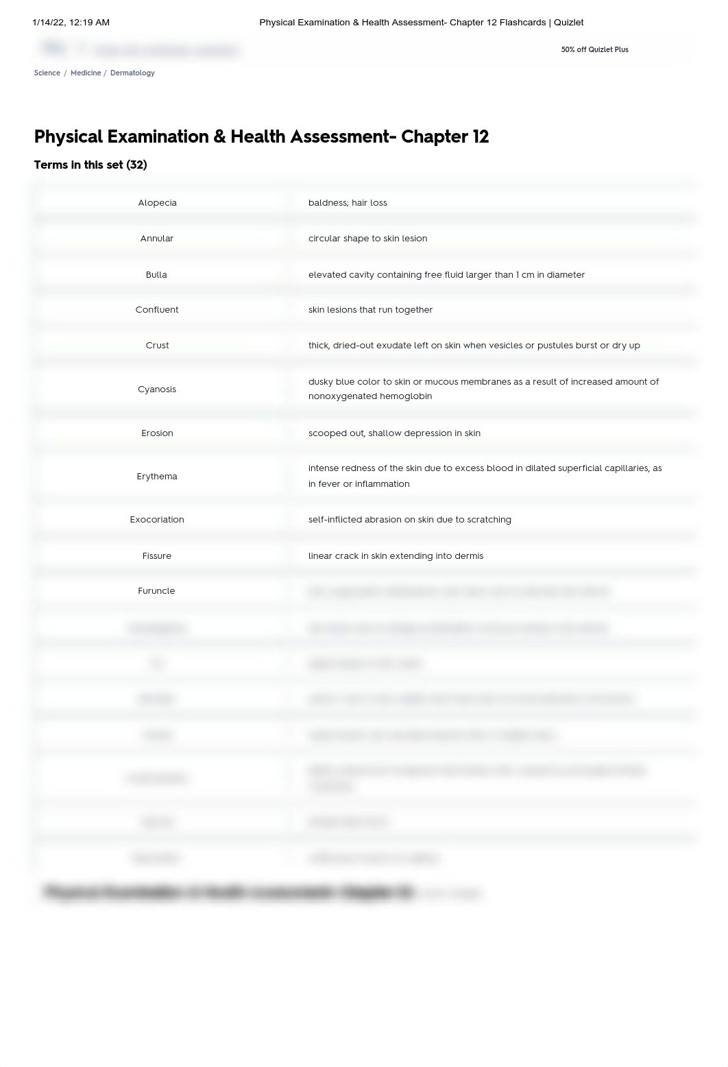 Physical Examination & Health Assessment- Chapter 12 Flashcards _ Quizlet.pdf_dazphhbyczu_page1