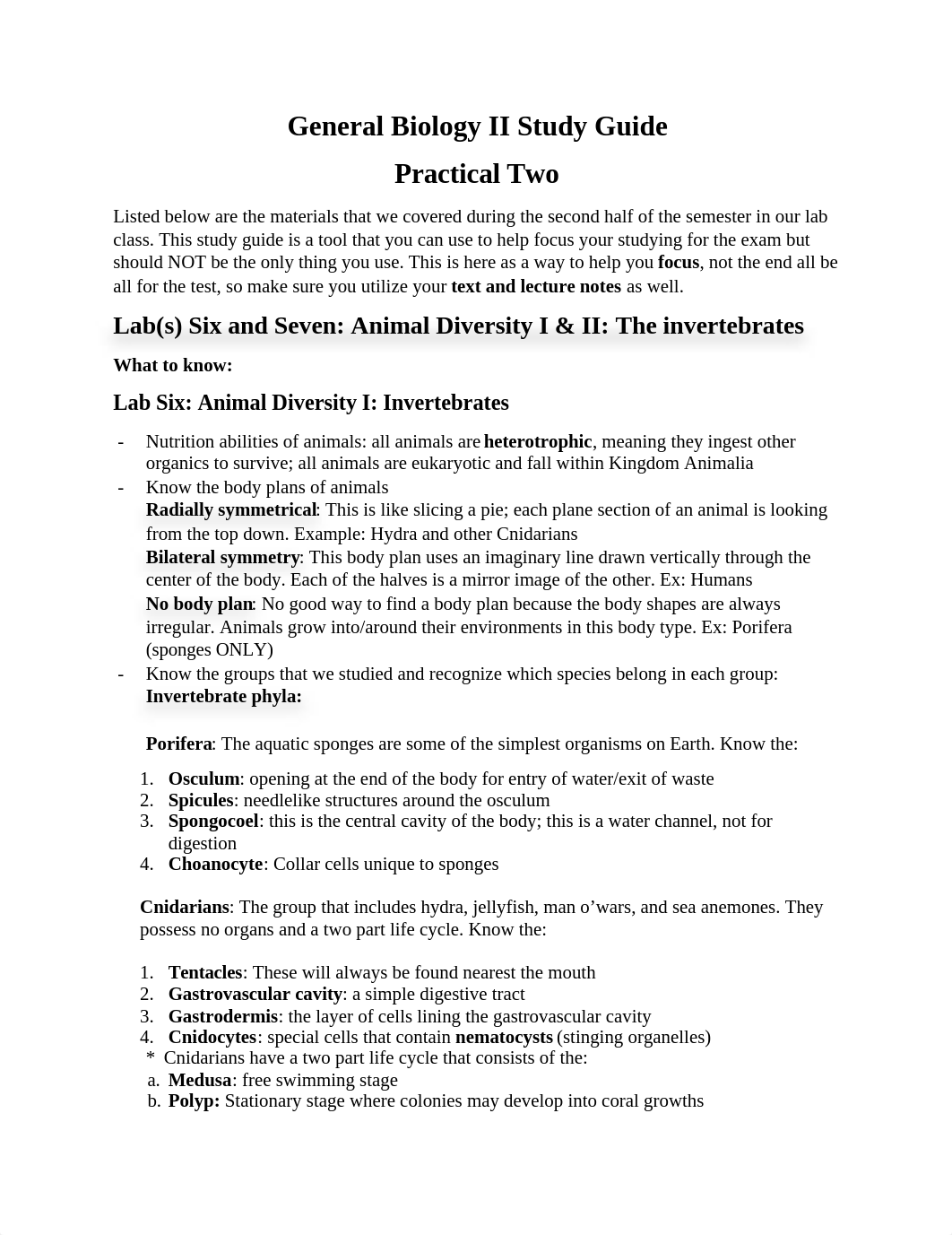 General Biology II Study Guide Exam II.docx_db07j92k3vl_page1