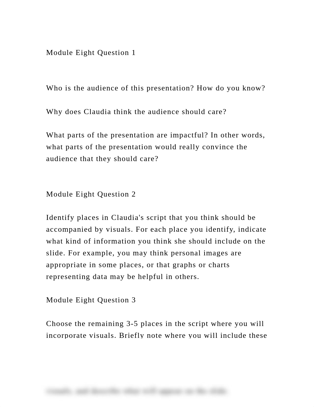 Module Eight Question 1Who is the audience of this presentatio.docx_db0bq11ucs8_page2