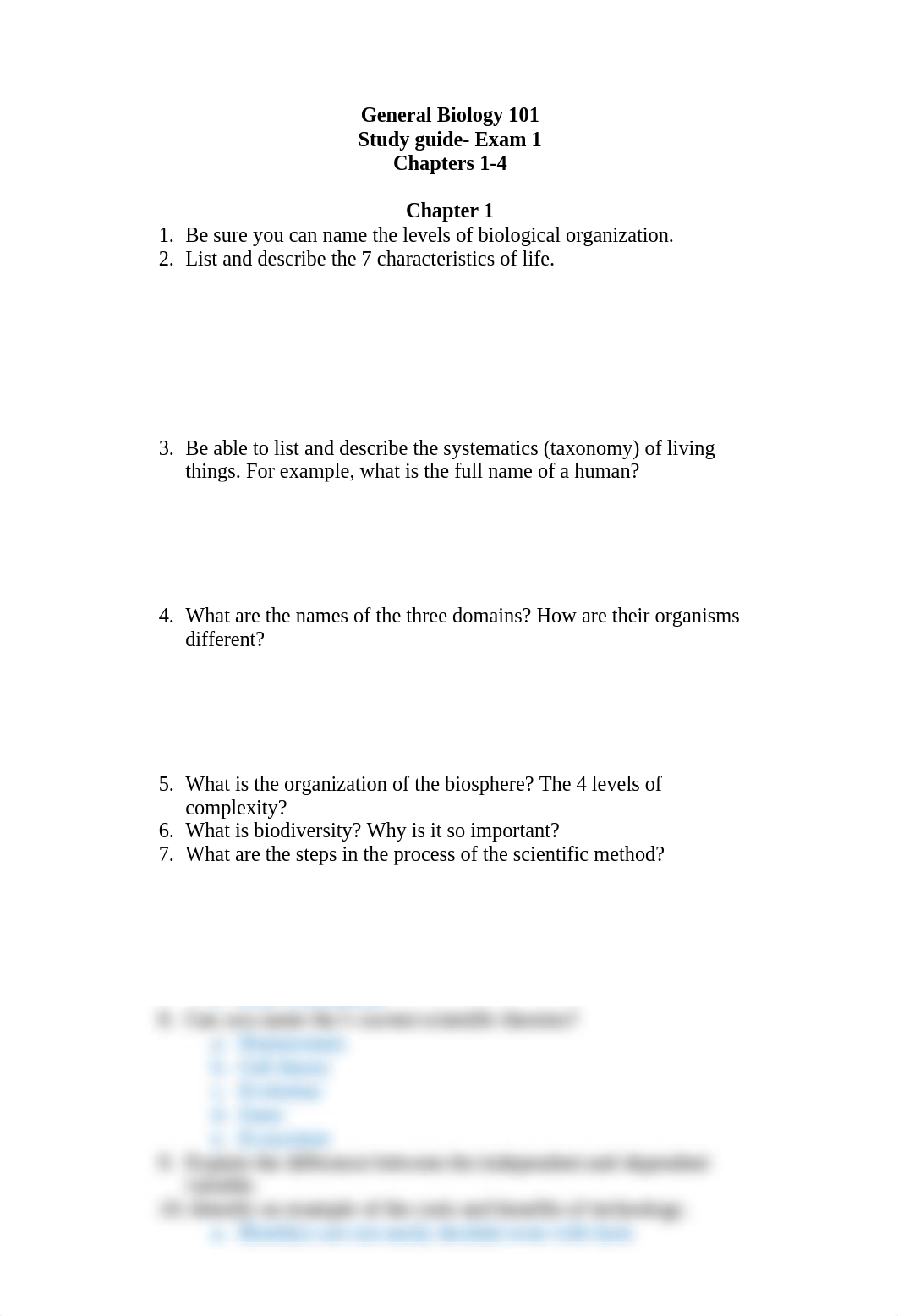 Biol 101- Study Guide- Exam I(2).doc_db0dcshu21x_page1