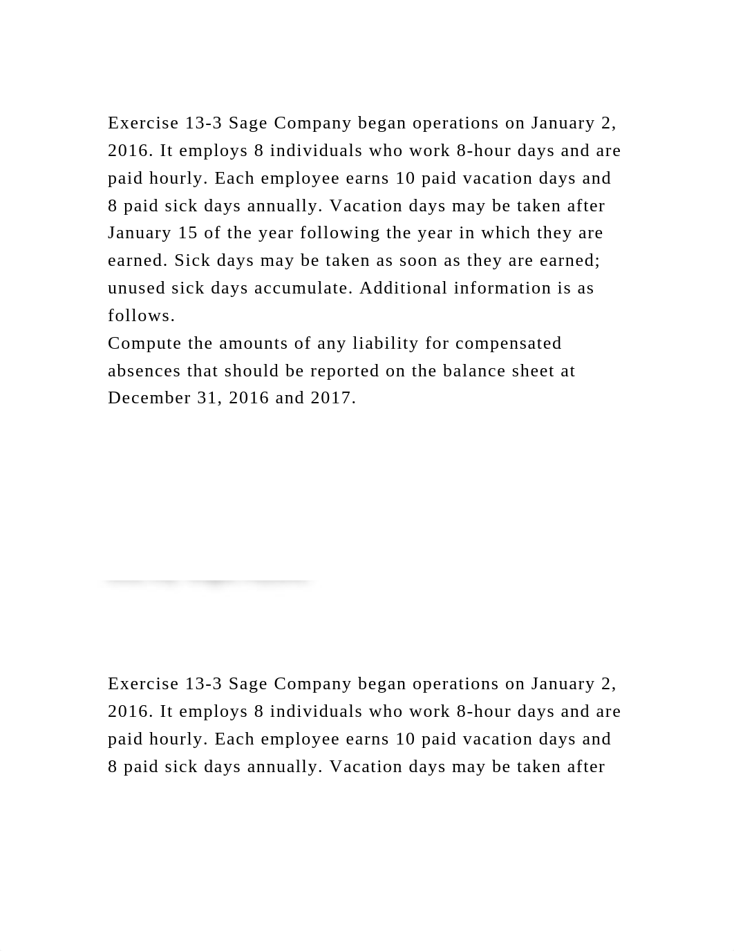 Exercise 13-3 Sage Company began operations on January 2, 2016. It e.docx_db0dq3sy3op_page2