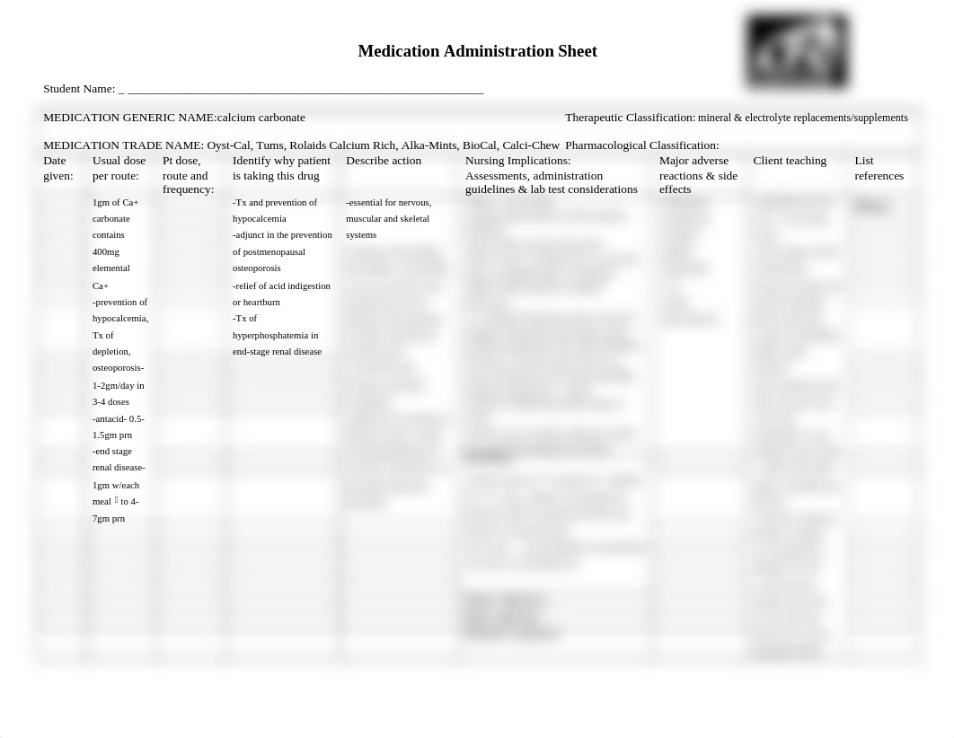 Medication Administration Sheet, calcium carbonate.doc_db0qzt3isvx_page1