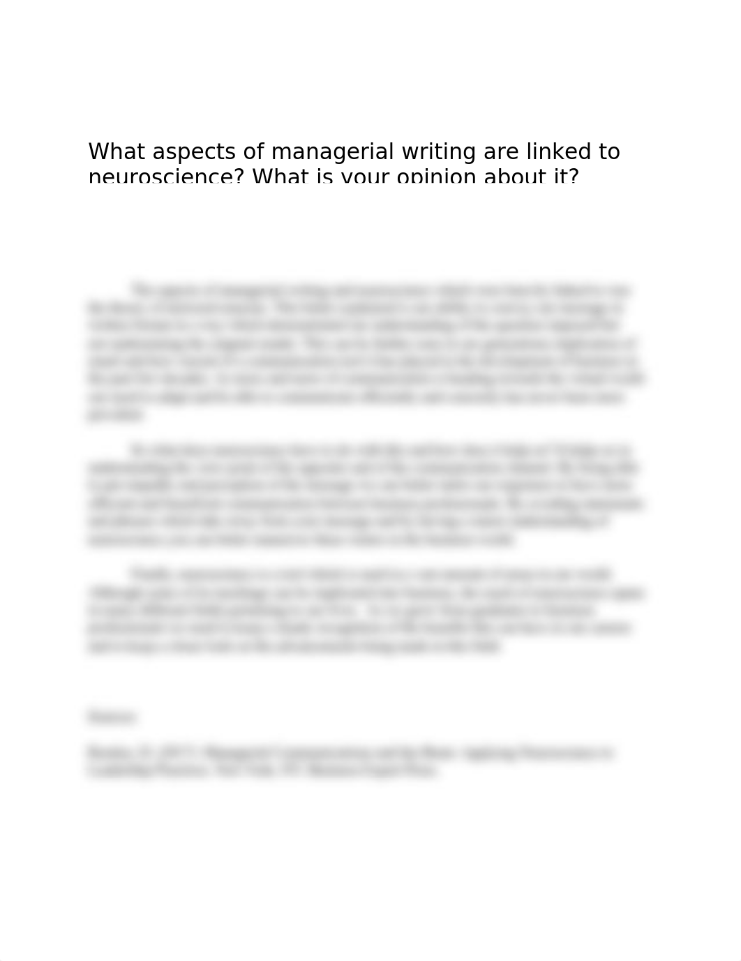 What aspects of managerial writing are linked to neuroscience.docx_db15ob7ed2g_page1