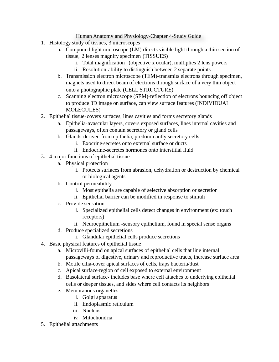 Human Anatomy and Physiology-chapter 4 study guide.docx_db16fyecxh9_page1