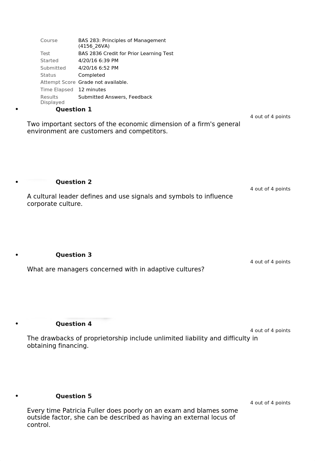 BAS 2836 Credit for Prior Learning Test_db1bhe7766f_page1