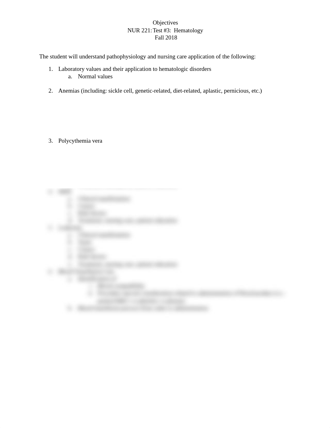 NUR 221 Test #3 Hematology Objectives.docx_db1s48xecvu_page1