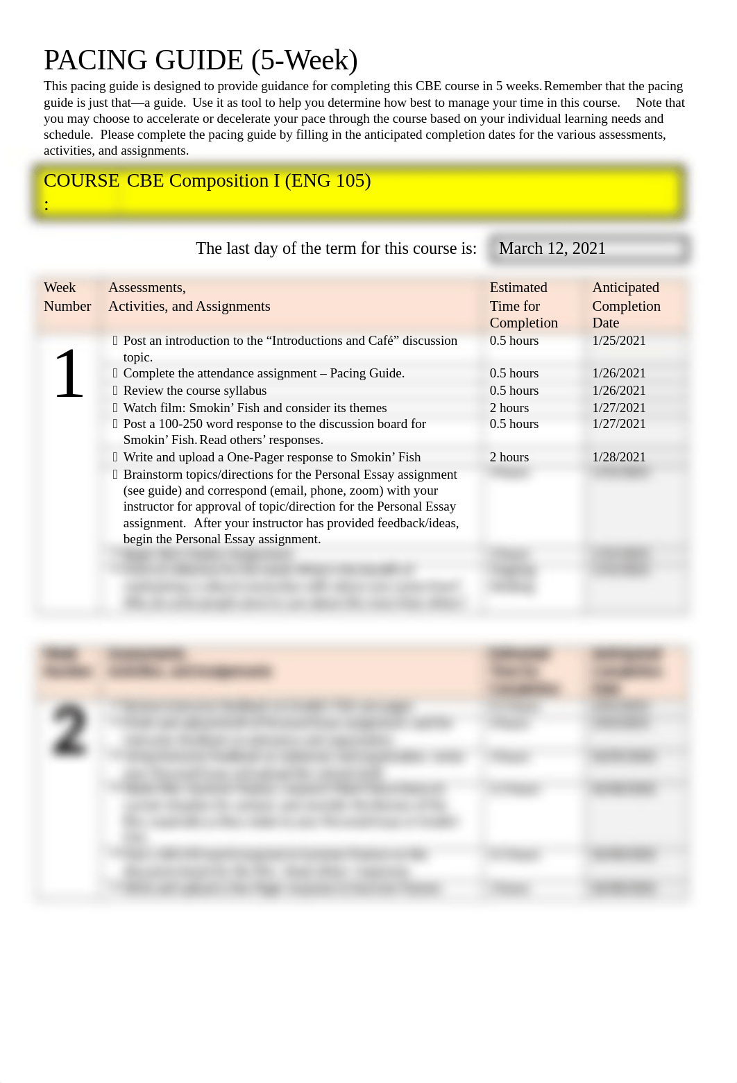 Pacing Guide Template (5-Week) CBE Composition I (ENG 105) Spring 2021 (1).docx_db2x7niqzni_page1