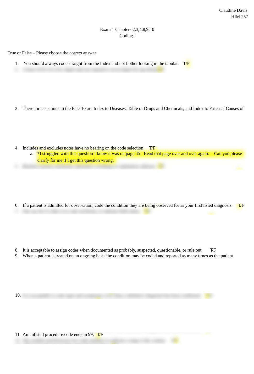 HIM-257 - Exam 1 Chapter 2,3,4,8,9,10 Fall 2018.docx_db47hgc6bo8_page1