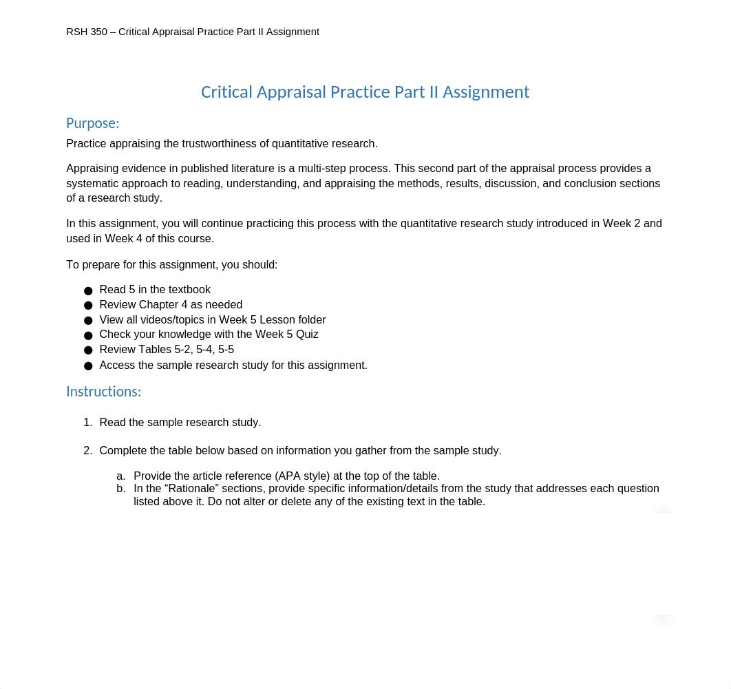 RSH 350_Critical Appraisal Practice Part II Assignment.docx_db4y4bweagc_page1