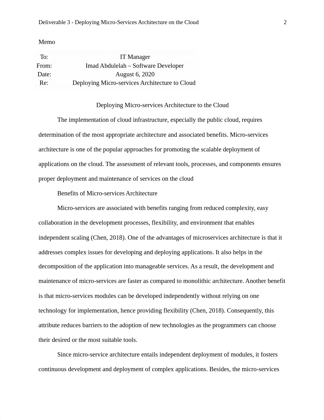 IAbdulelah_Deliverable 3 - Deploying Micro-Services Architecture on the Cloud_8-6-2020.docx_db5q5882kar_page2