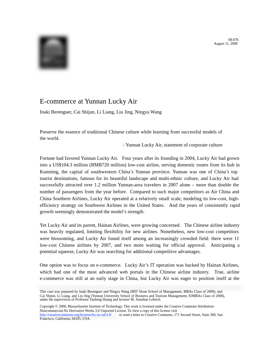 08-076 Ecommerce at Yunnan Lucky Air - Lehrich.pdf_db5w4ptwiiv_page1
