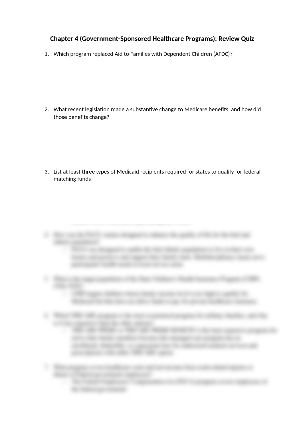 Chapter 4 (Government-Sponsored Healthcare Programs)- Reivew Quiz.docx_db6c3q6ldco_page1