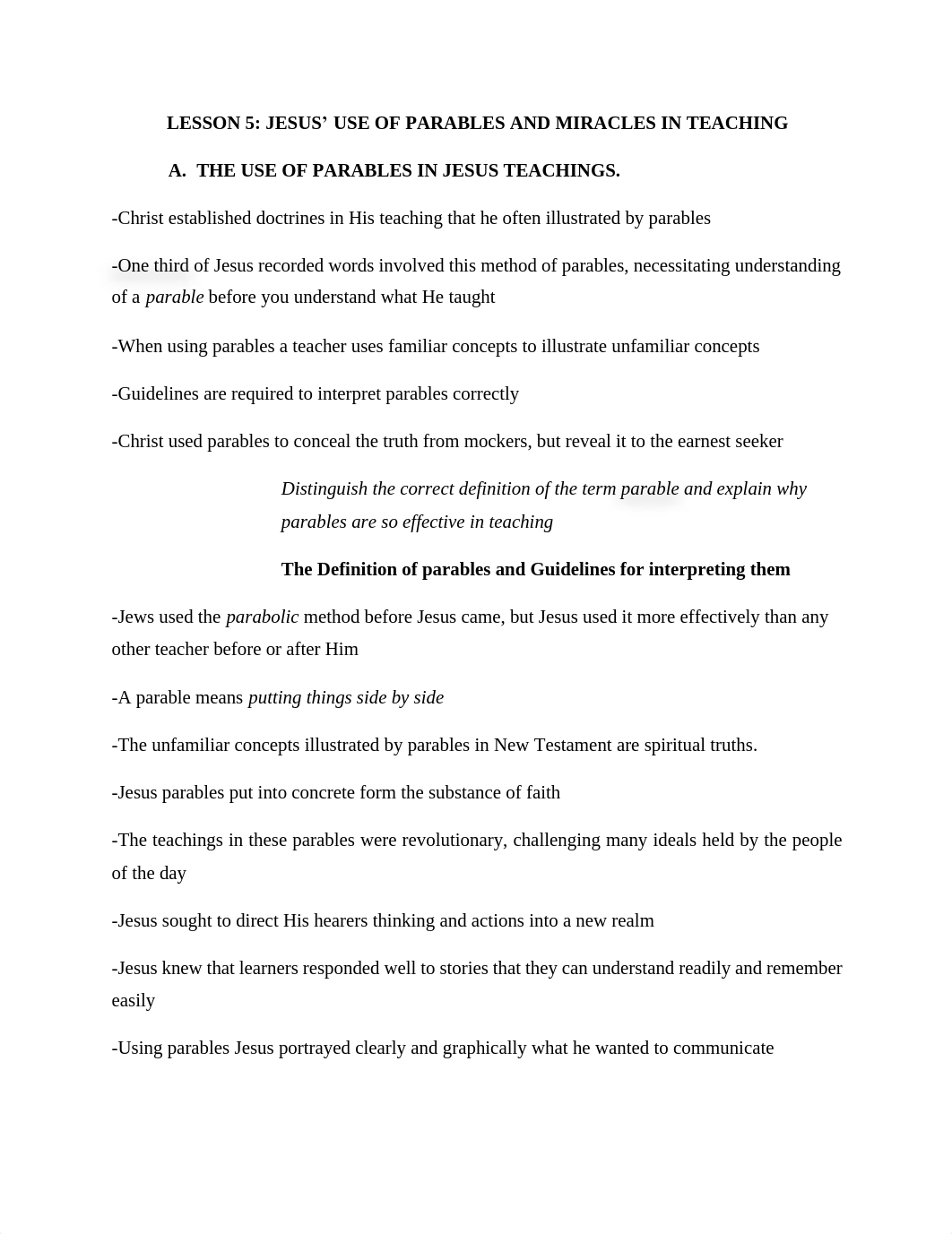 Lesson 5, The use of Parables and Miracles in the teachings of Christ , CRE 4123.pdf_db6gsvcw4d3_page1