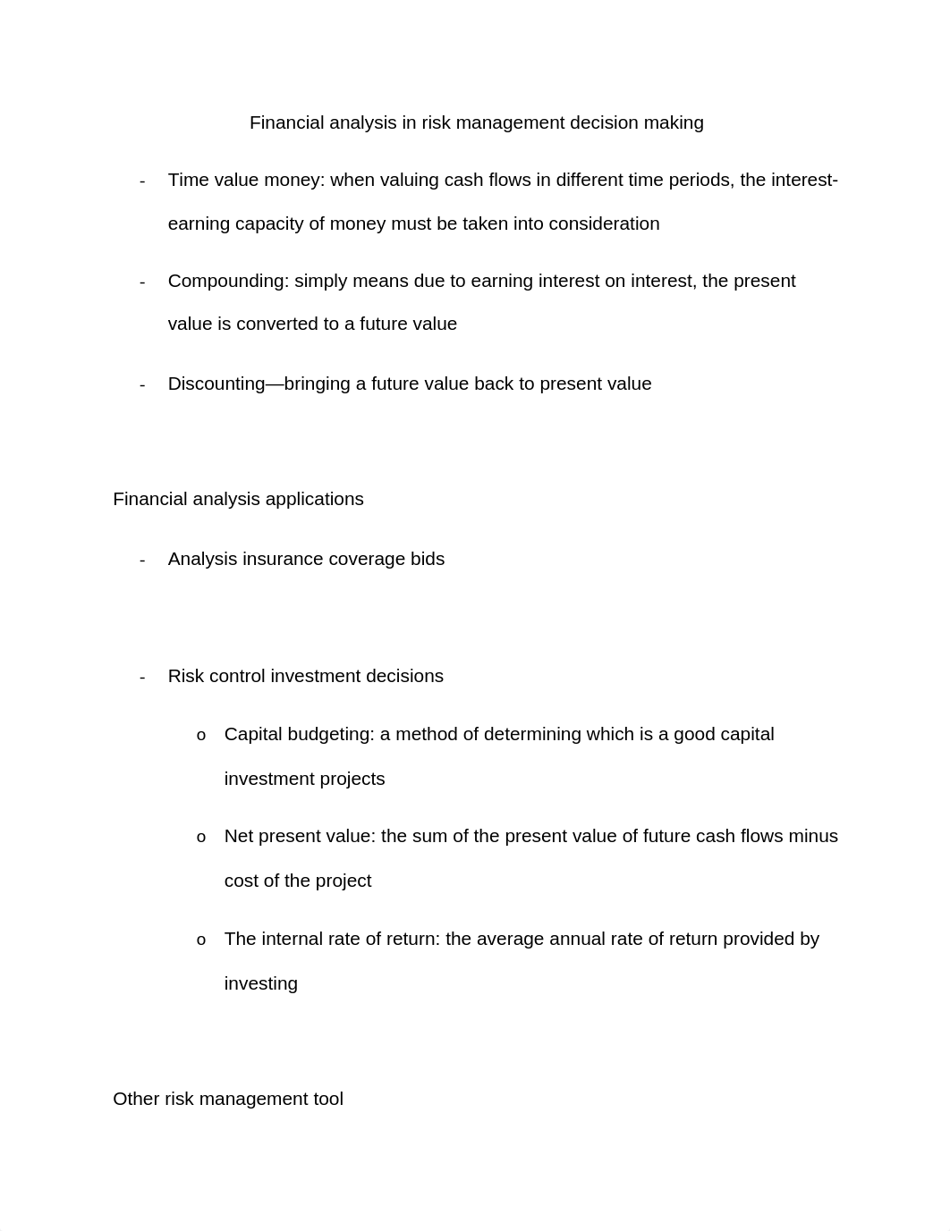 Exam Material Financial analysis in risk management decision making_db6kn2w4hjx_page1