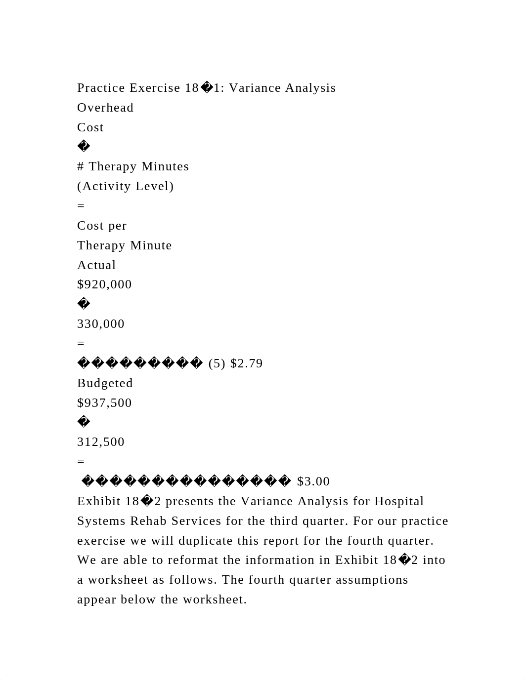 Practice Exercise 18�1 Variance AnalysisOverheadCost�# Ther.docx_db6mafp3vq3_page2