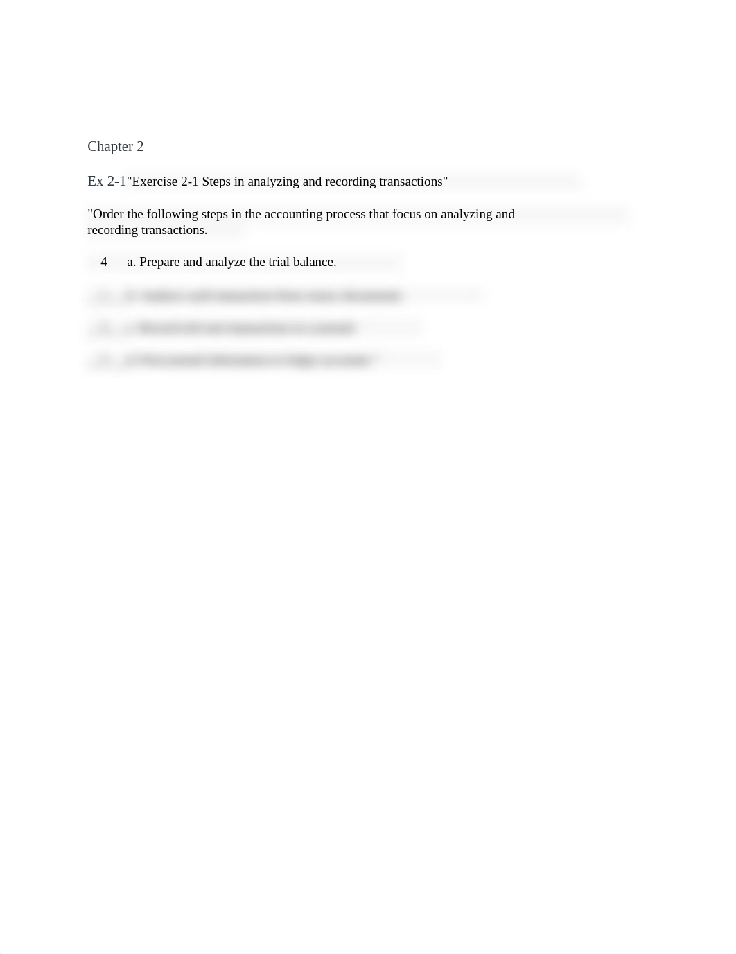 Ex 2-1 Exercise 2-1 Steps in analyzing and recording transactions.docx_db6t8108ni8_page1