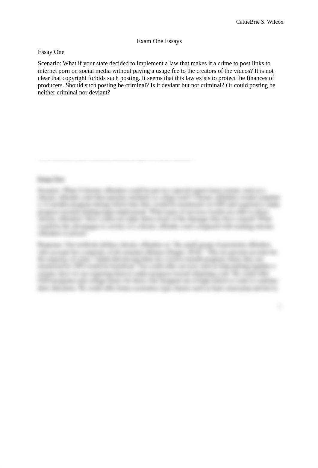 Exam One Essays.docx_db6wugeprte_page1