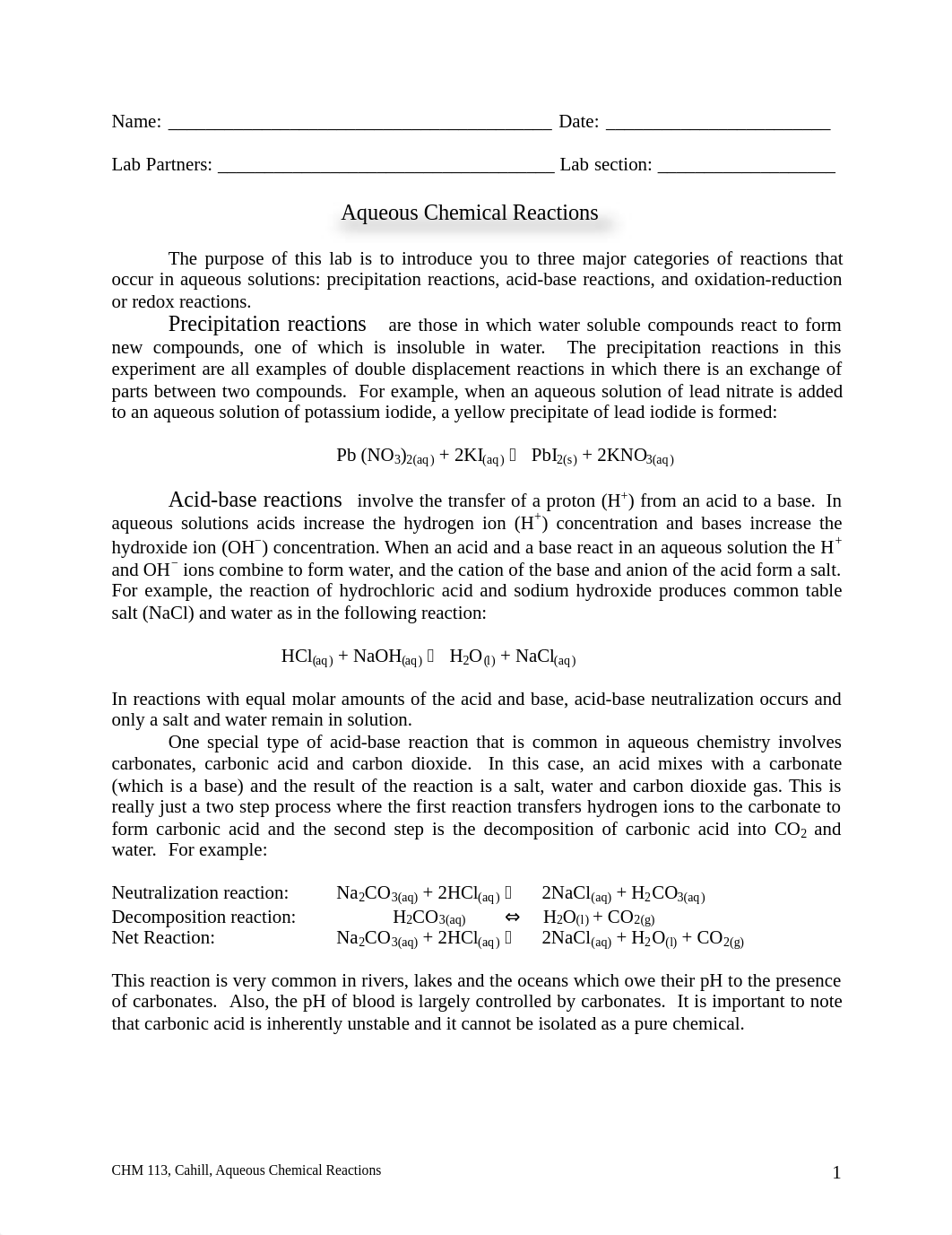 4  Laboratory Experiment, Aqueous Chemical Reactions-STUDENT.pdf_db7bpd4madz_page1