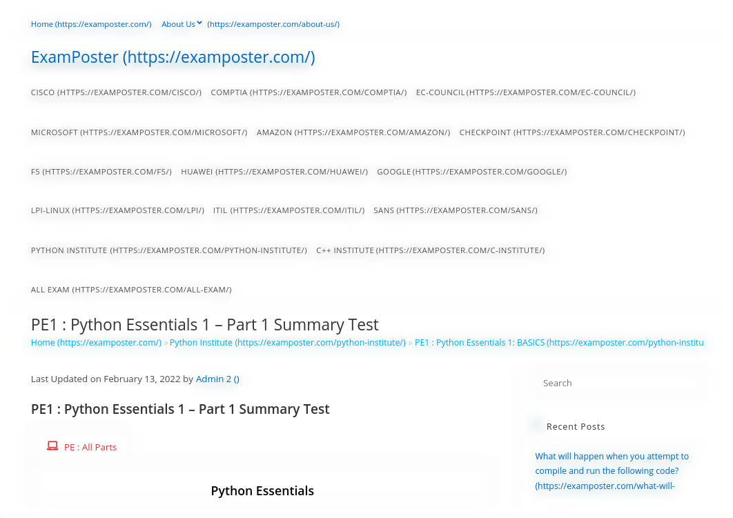 PE1 _ Python Essentials 1 - Part 1 Summary Test.pdf_db7ktsjomkn_page1