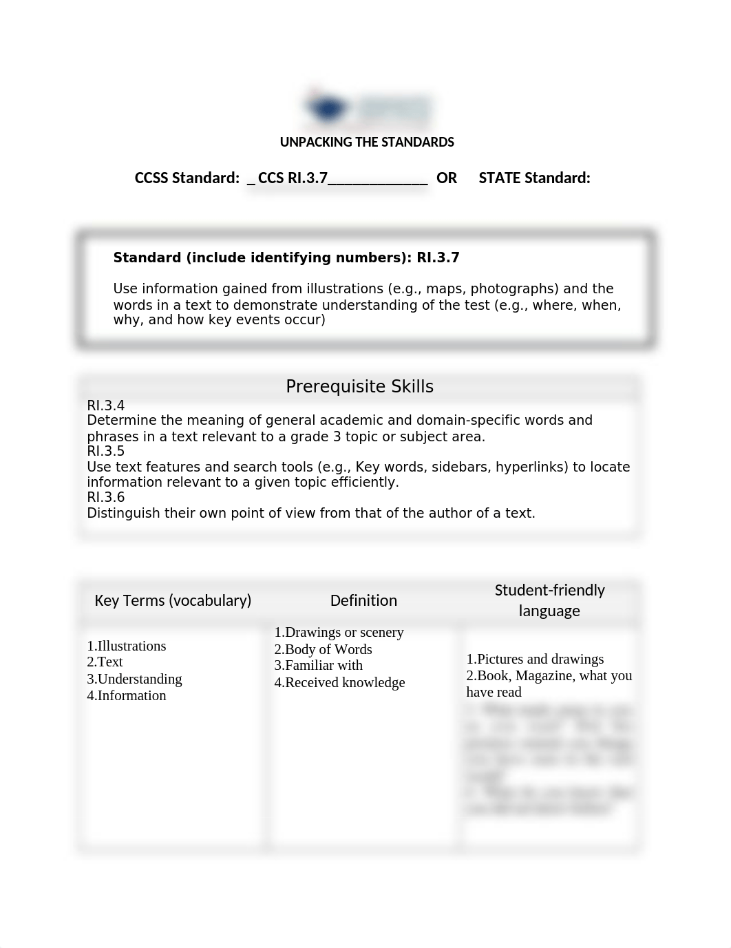 Unit 1 Unpacking the Standards Lucresia Williams.docx_db7w326qx11_page1