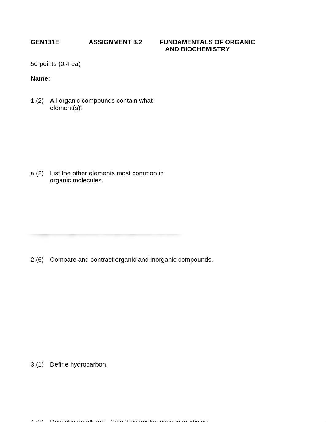 GEN131E ASSN 3.2 FUNDAMENTALS OF ORGANIC AND BIOCHEM NEW.docx_db87kbn5mkr_page1