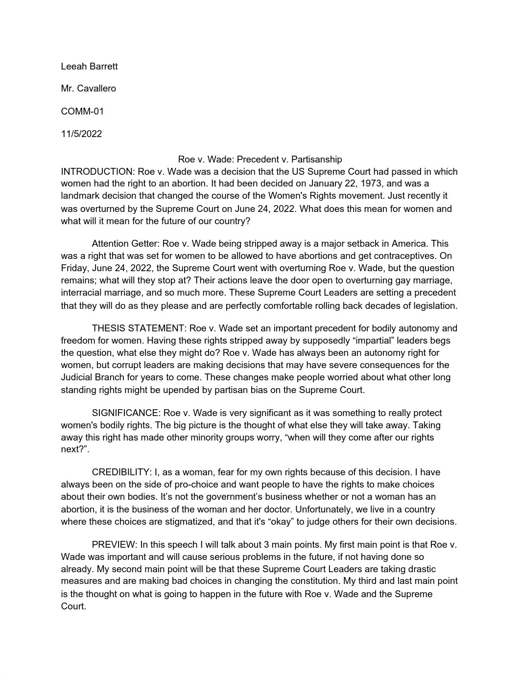 Roe v. Wade Precedent v. Partisanship.pdf_db88ui9fjf9_page1