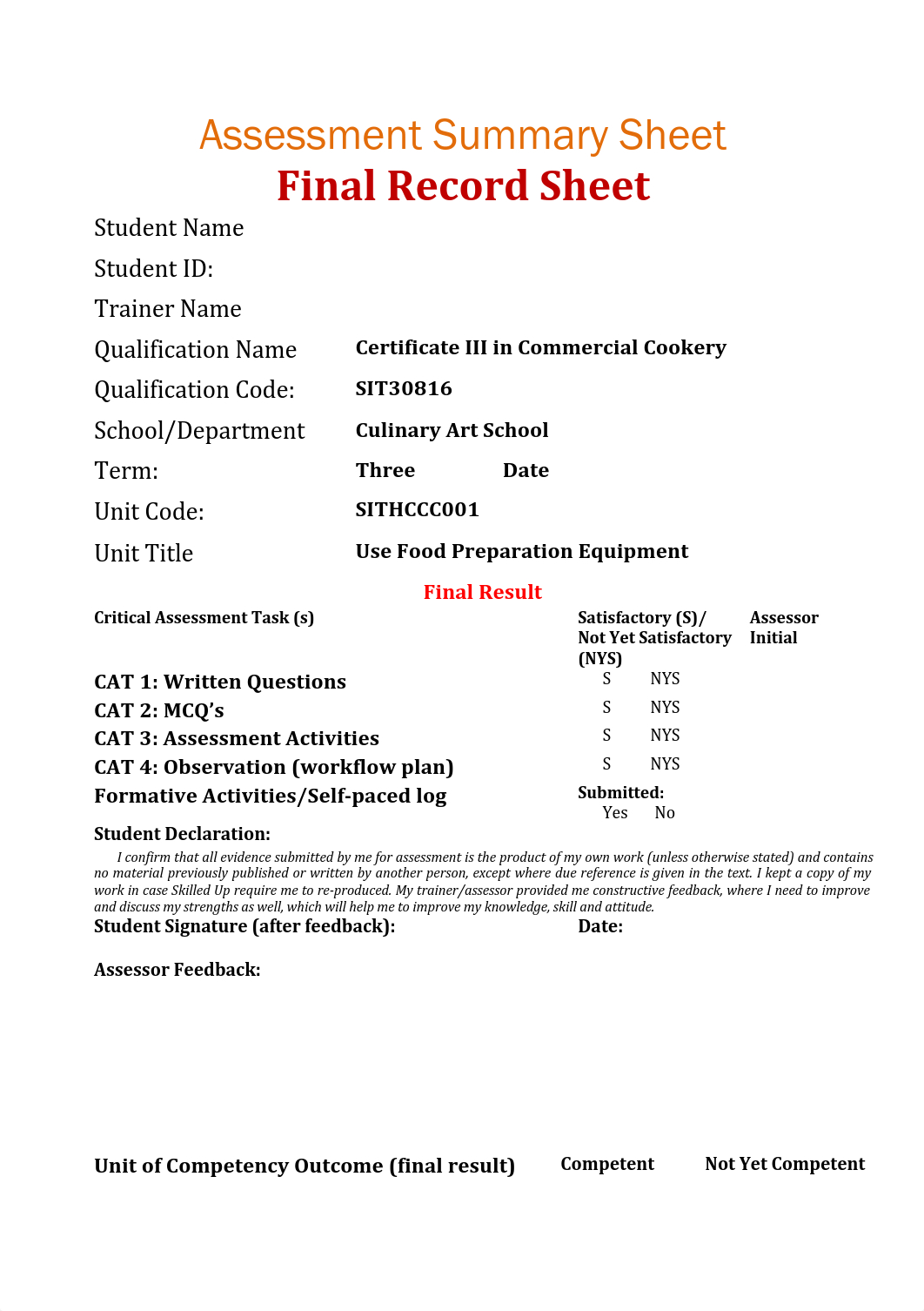 SITHCCC001 (Writable) Student Assessment Workbook V1.0.20.pdf_db89encvkri_page1