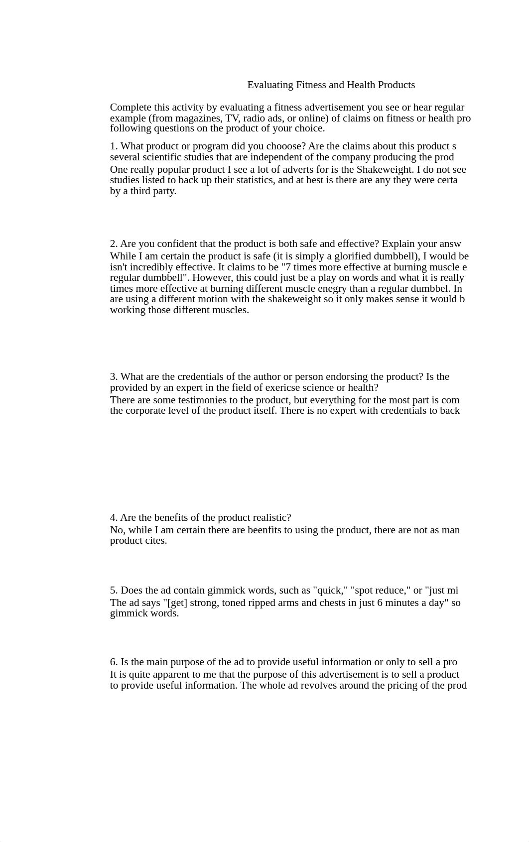 Copy of WEL 154 Module 1 Evaluating Fitness and Health Products Assignment week1 C Harwell.xlsx_db8shjj9v1b_page1