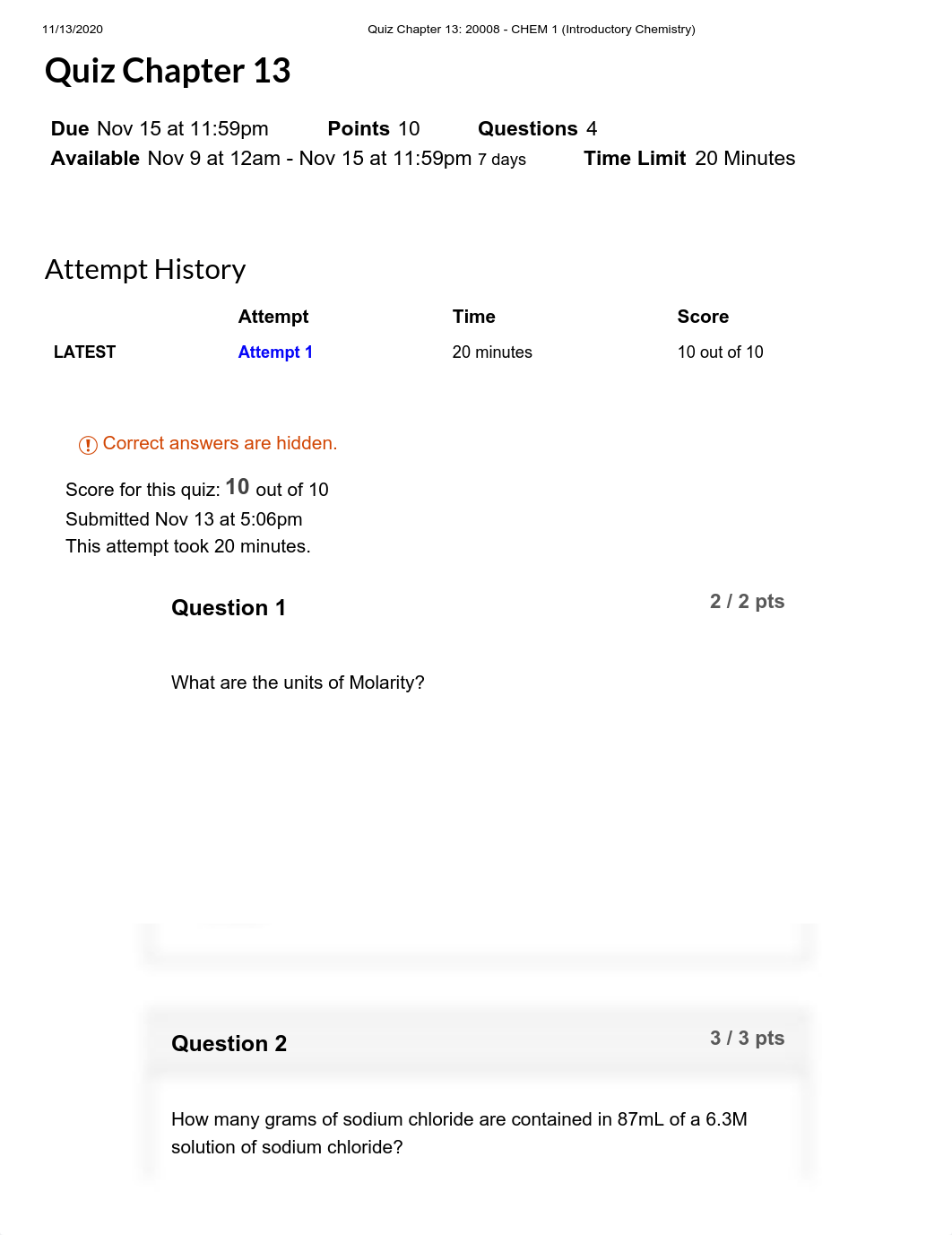 Quiz Chapter 13_ 20008 - CHEM 1 (Introductory Chemistry).pdf_db8vguo6rq8_page1